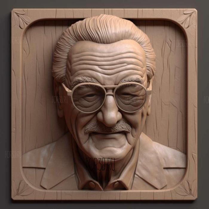 Stan Lee 2 stl model for CNC